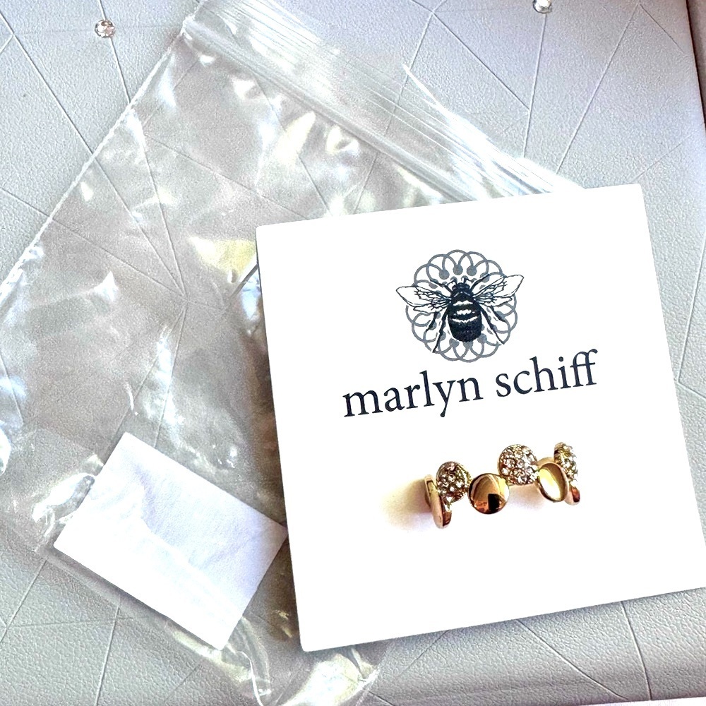 ✨One of a Kind Stunning Marlyn Schiff Disc Pave Adjustable Ring✨